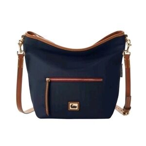 NEW Dooney & Bourke Wayfarer Nylon Hobo Navy Blue Crossbody Adjustable Purse Bag